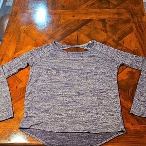 Athleta Heathered Purple Long Sleeve Top
